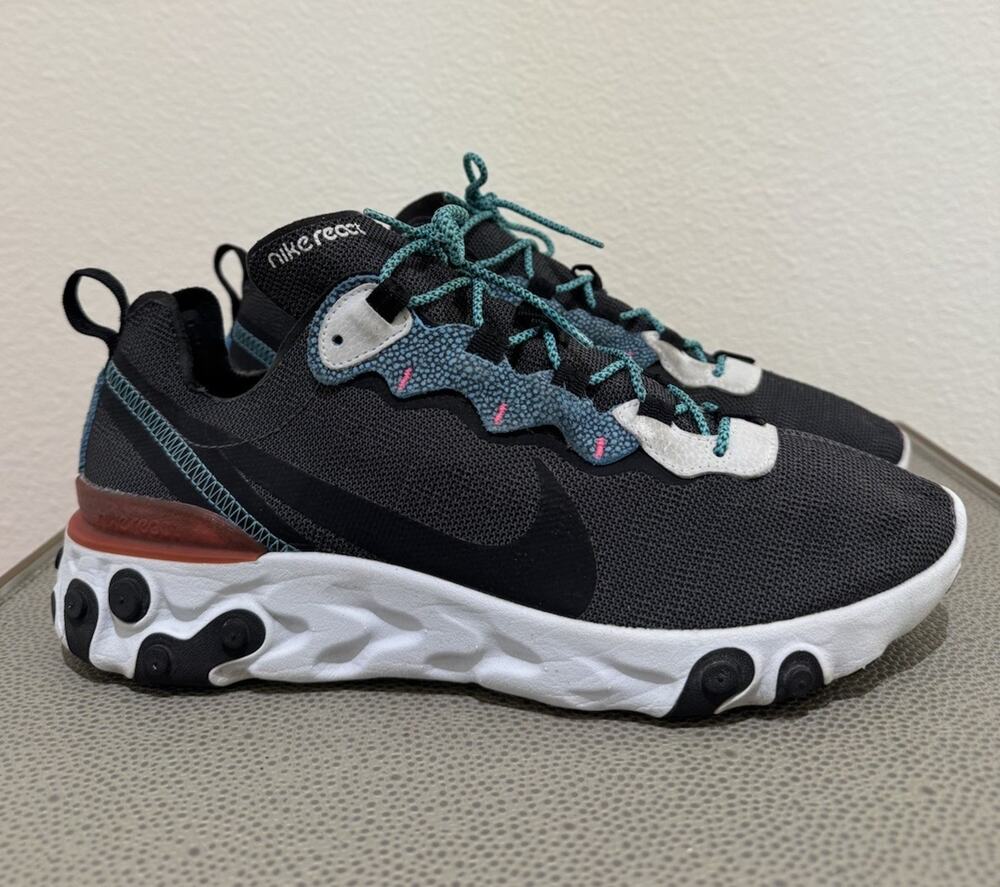 Nike React Element 55 SE Safari Pack Anthracite Mens Running Shoes Size 9